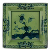 Ginori Oriente Italiano Malachite Small Square Tray / Vide Poche